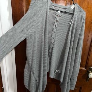 Braided back cardigan